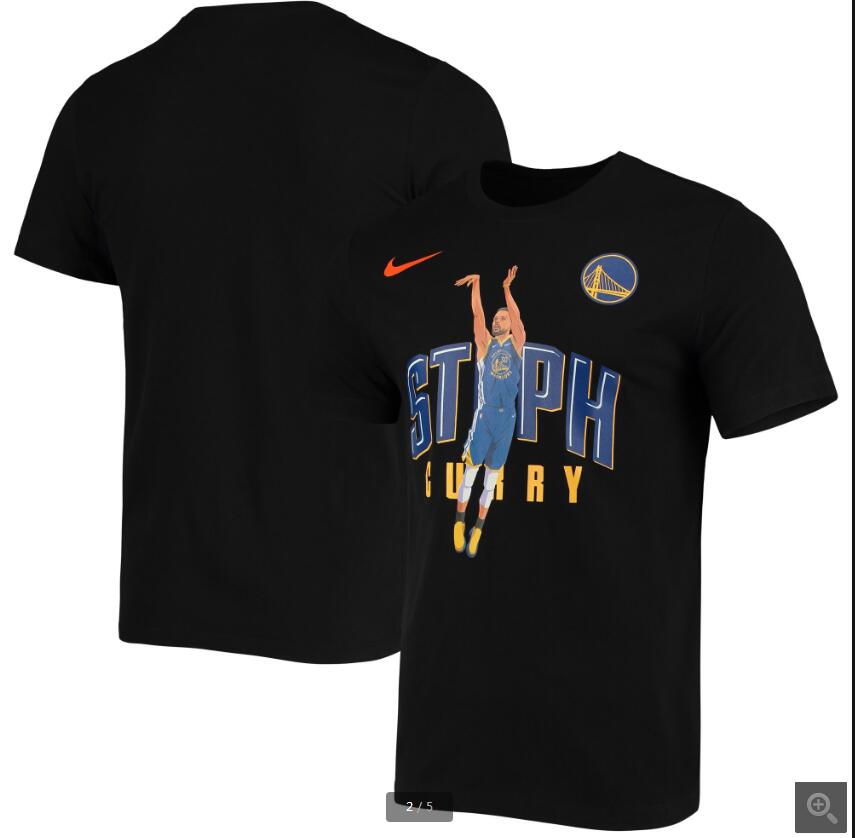 2020 NBA Men Stephen Curry Golden State Warriors Nike Hero Performance TShirt Black